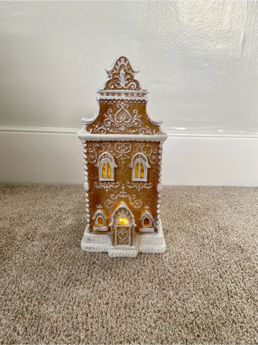 RAZ Imports Lighted LED Gingerbread House Townhouse Christmas Village - Picture 10 of 15